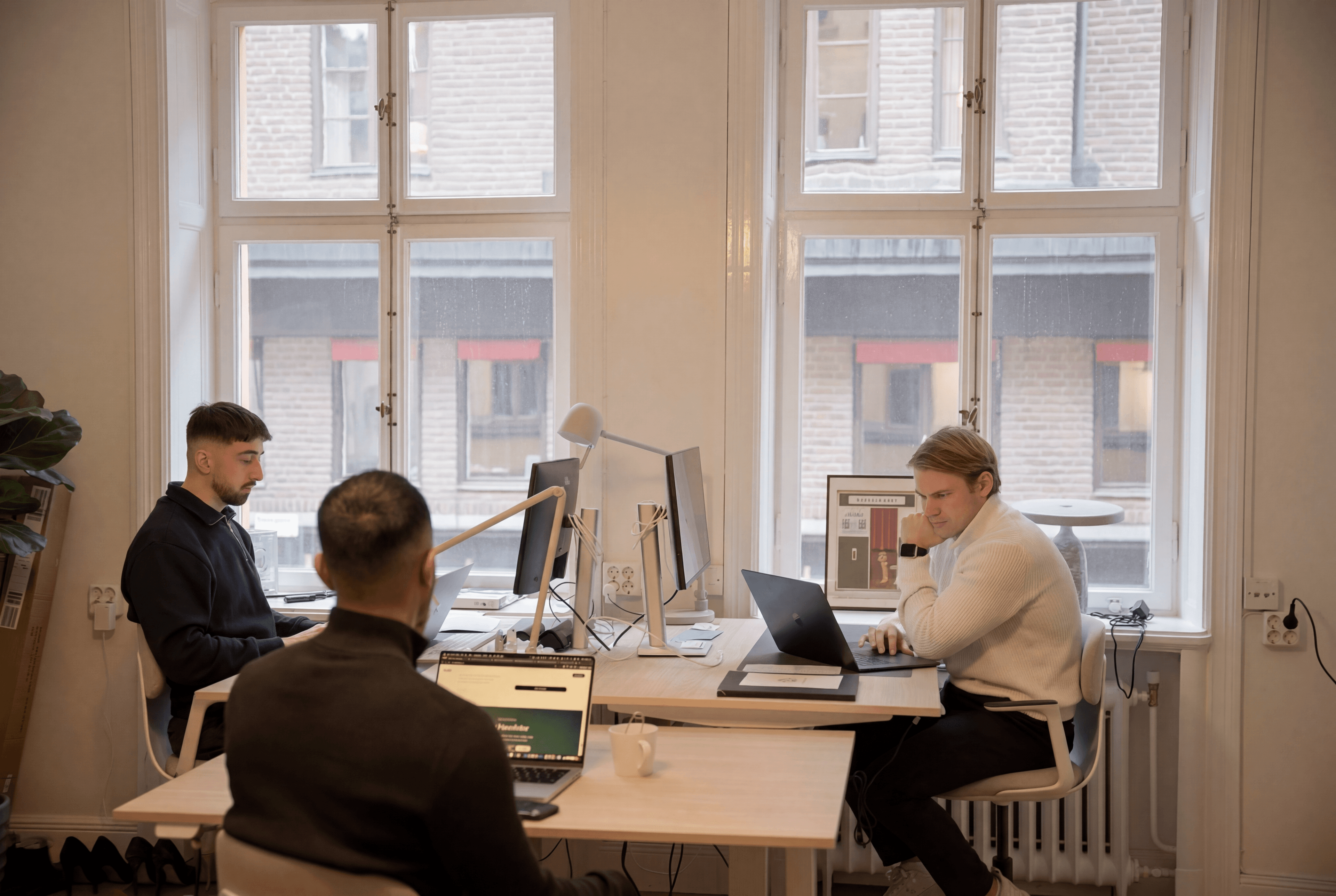 Team collaboration at Astos office